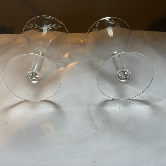 2 (two) Hanover Coronation collection etched and blown aperitif / liquor glasses - Picture 5 of 6